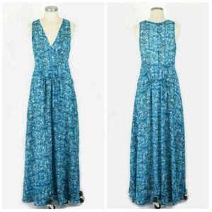 Derek Lam Armadillo Blue White Sleeveless Maxi dress